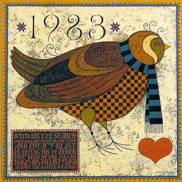 Set of 4 Professionally Framed Charles Wysocki Prints of Commemorative Birds - Picture 2 of 5